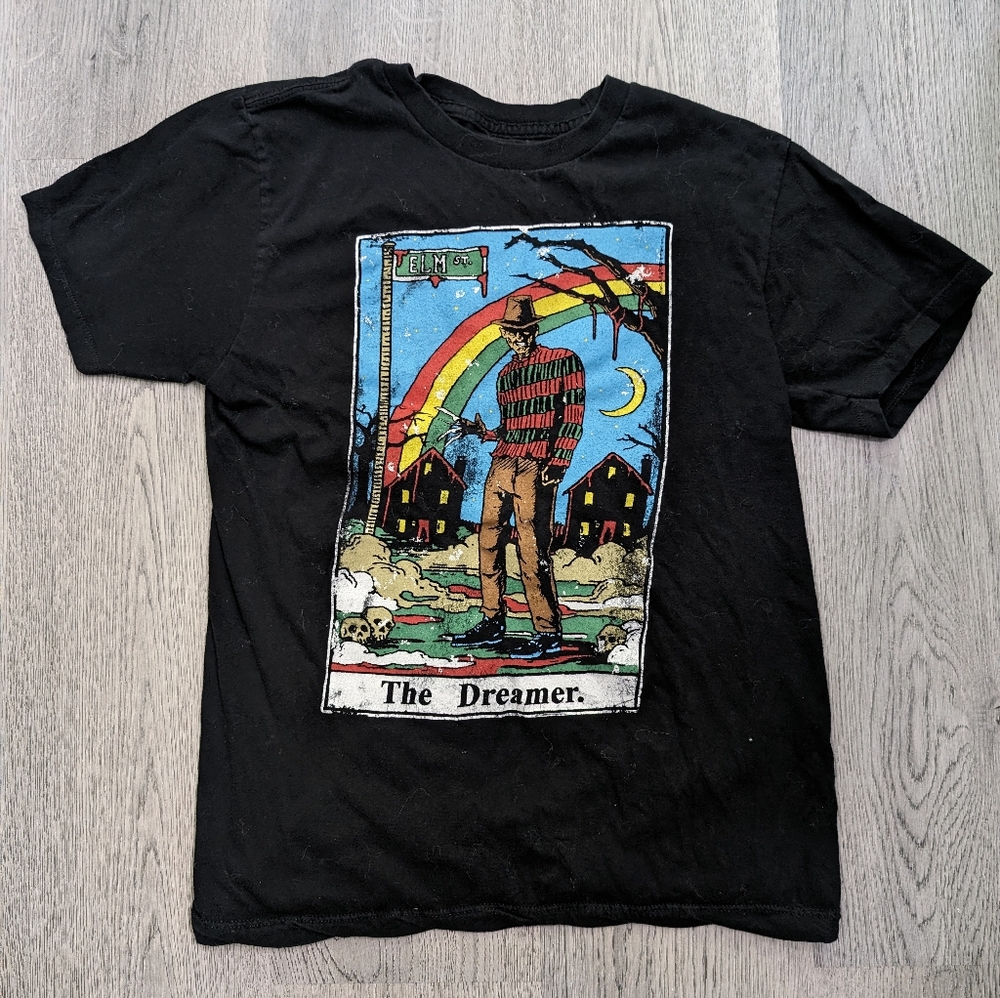 Nightmare on Elm Street Freddy Krueger Tarot Tee Shirt Small Unisex Horror Goth